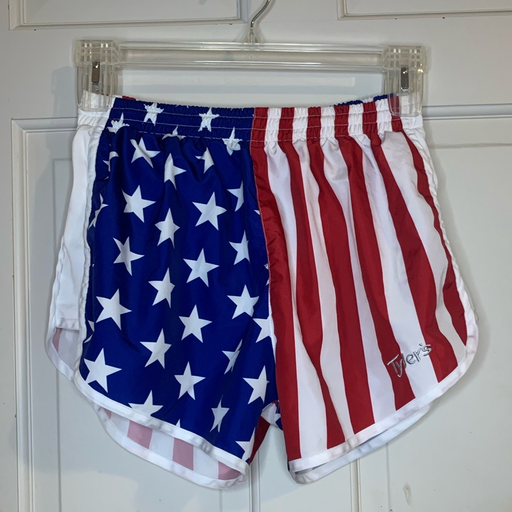 Tyler’s Patriotic American Flag Shorts